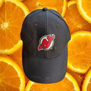 New Jersey Devils Investors Bank Black Baseball Cap Hat Adjustable Vansport